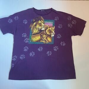 Vintage 90s single stitch lion shirt